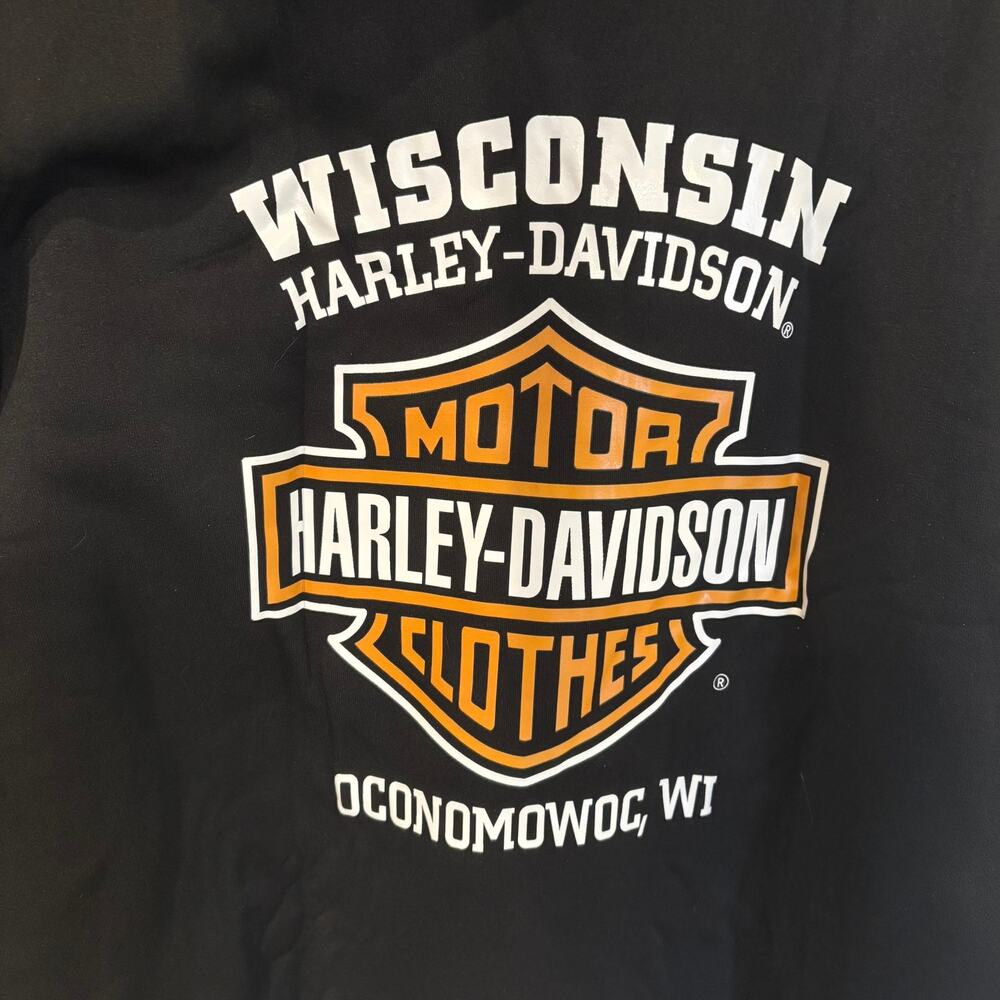 Harley Davidson Wisconsin Skull Hoodie Black 3XL - Picture 10 of 11
